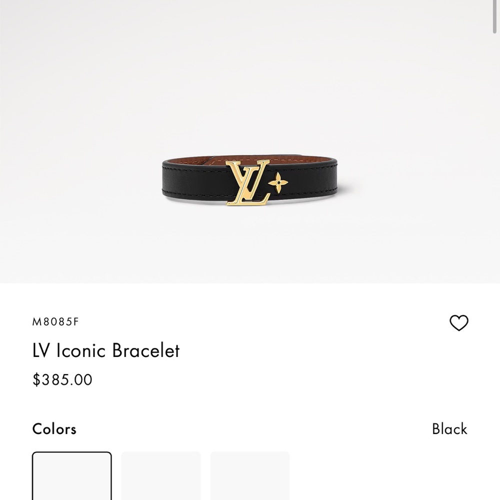 Louis Vuitton Black Leather Bracelet - Picture 9 of 9